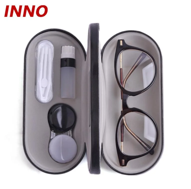 Inno-T179 colorida caixa de Disco Rígido Double-Layer polivalentes com completa de Acessórios para lentes de contato e a estrutura de óculos Eco-Friendly