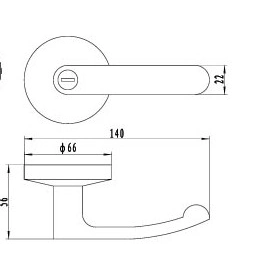 Panic Exit Device Outside Lever Handle