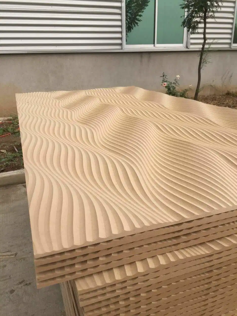 Wooden Wave Board Wandpaneel für Dekoration