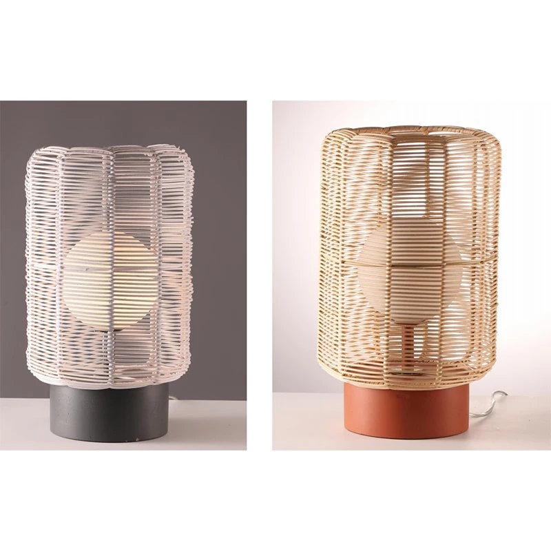 Rattan or Bamboo Lamp Shade Covers Rectangular&Cone Shape Cloth Lampshade E27 E14 Lighting Accessories