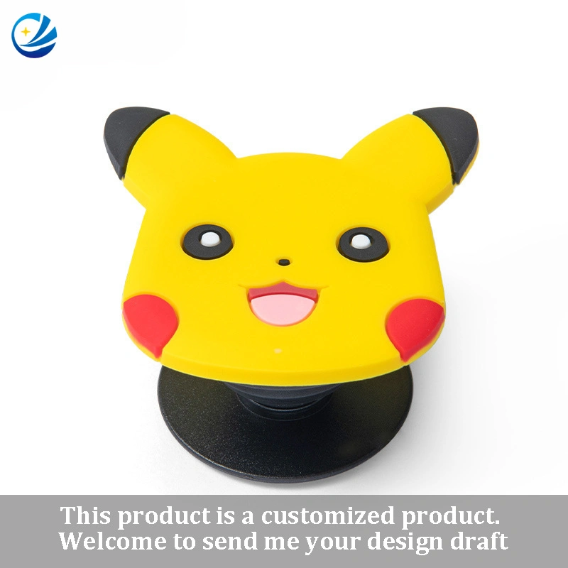 2023 Custom Design Logo PVC Cute Cartoon Mobile Phone Holder Fold 3D Silicone Phone Stand Air Phone Grip Accessories Wholesale/Supplier