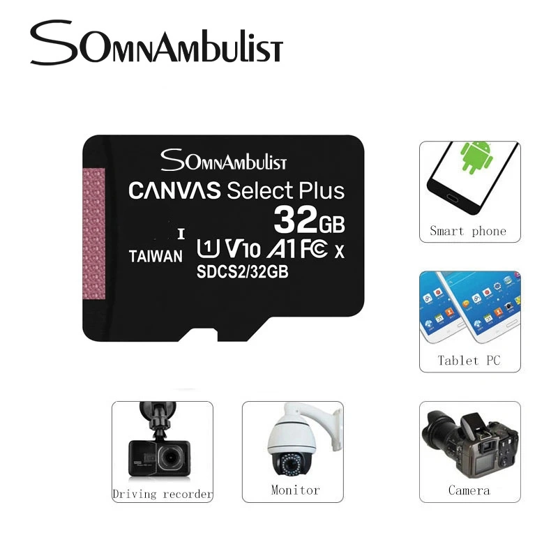 Tarjeta de memoria somnambulist 16GB 32GB 64GB Tarjeta SD 128GB para Cámara