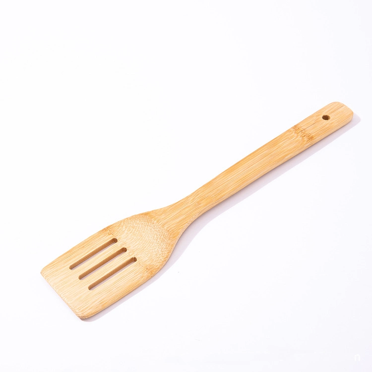 Flat Large Long Handle Bamboo Kitchen Tools Utensil Sets