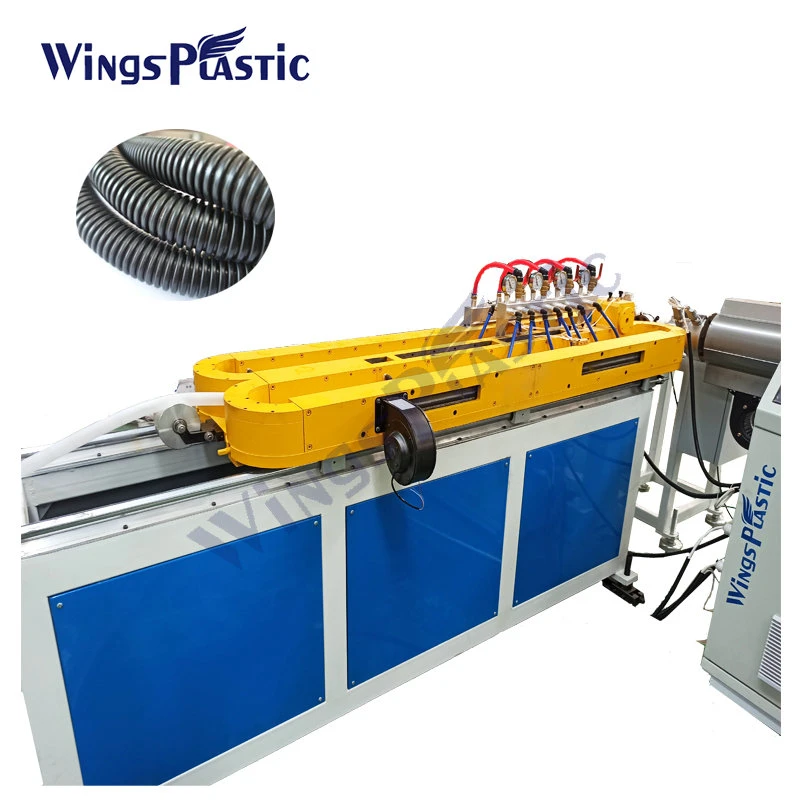 Flexible de PVC corrugado PE PP PA la línea de producción de tubos de plástico