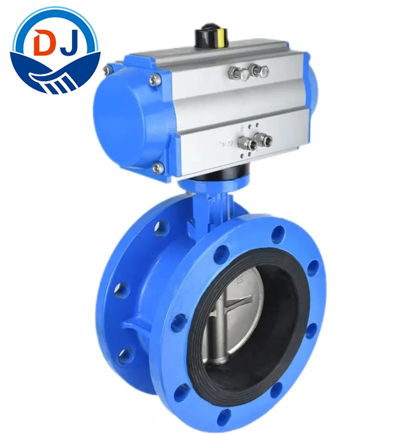 ANSI 150/300lb JIS 10K-20K Wcb Rotary Flanged Butterfly Valve with Pneumatic Actuator