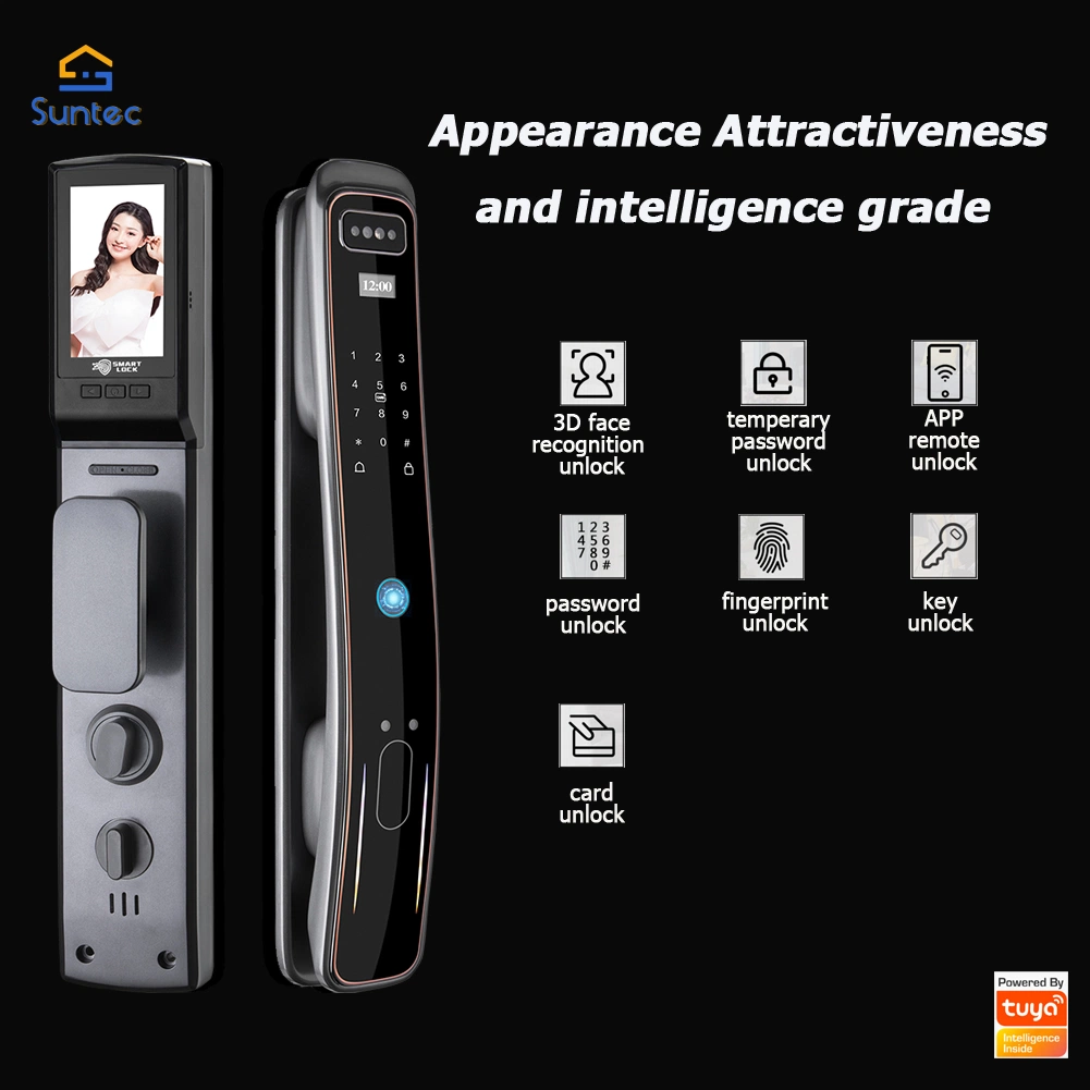 Smart Lock 3D Facial Recognition Door Lock Entrance Control Visit Record Video Motion