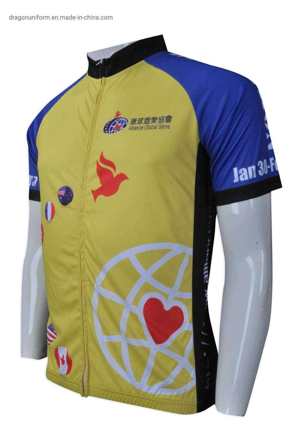 RPET Fabric Custom High quality/High cost performance  Men Cycling Jersey Short Sleeve Team Merino Cycling Wear Road Bike Clothing MTB Bicycle Cloth