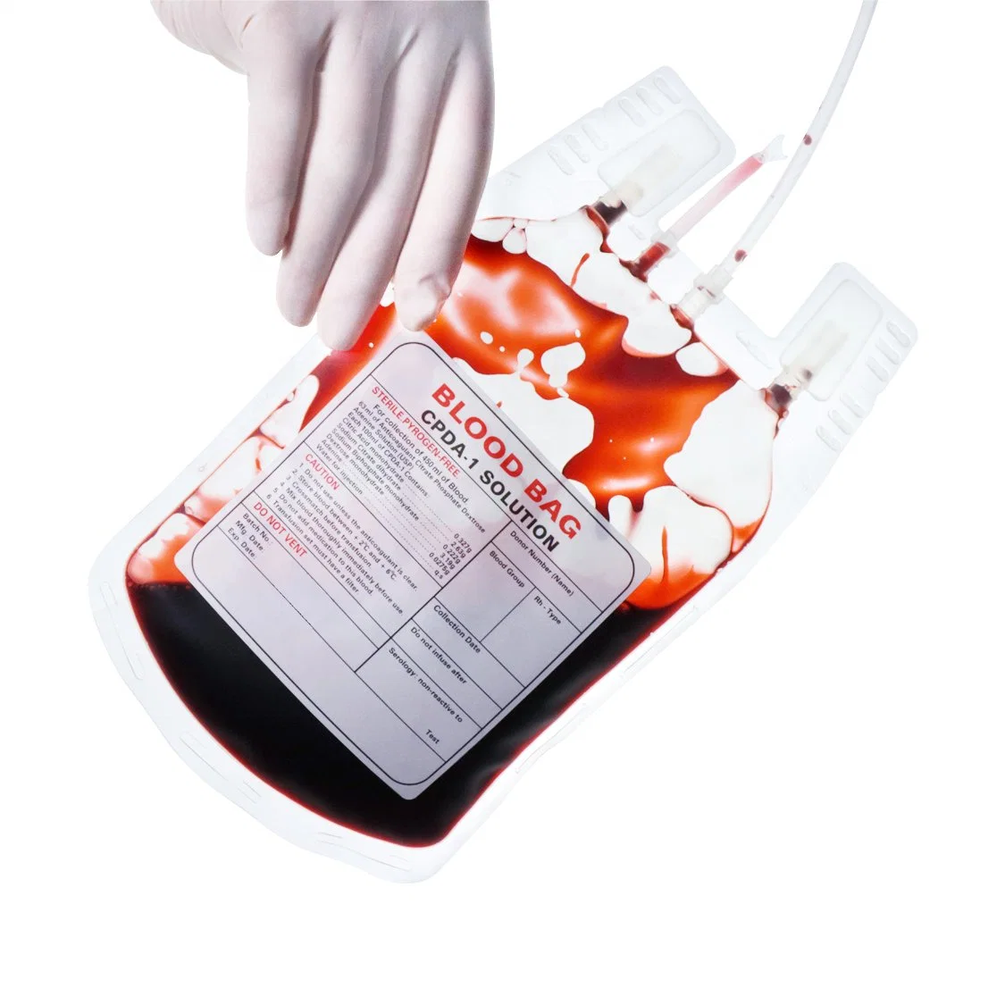 كيس تجميع دم بلاستيكي يمكن التخلص منه بعد الاستخدام، 450 مل مع شهادة CE