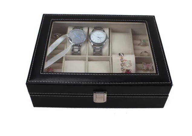 Boîte à montre boîte à bijoux boîte à bijoux boîte en cuir pour le rangement Et Affichage