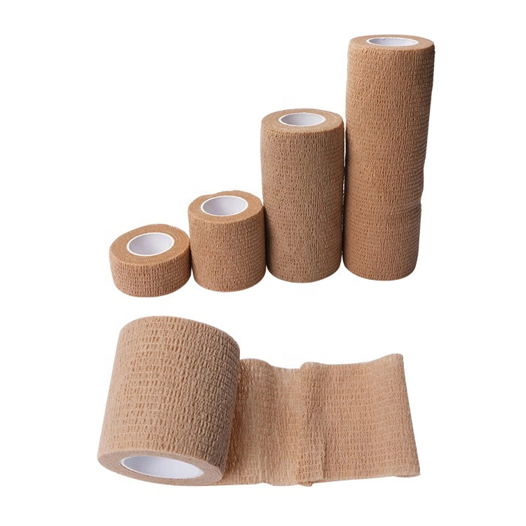 Bandage cohésif auto-adhésif à haute élasticité médicale.
