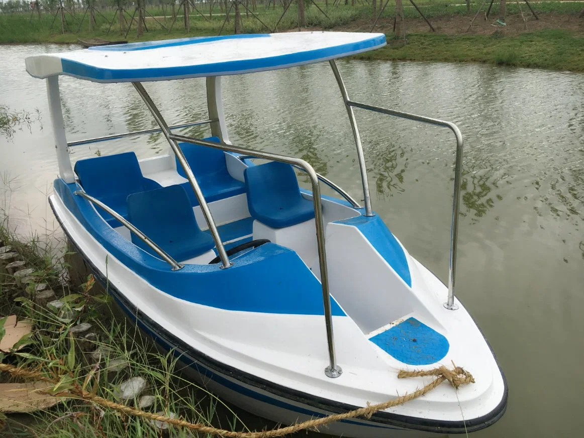 Pedal de Energía Solar barco eléctrico barco de pasajeros de fibra de vidrio.