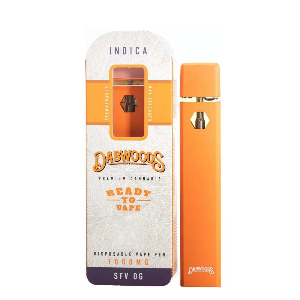 EUA Dabwoods vazios DAB Woods Diposable Vape Pod DAB 1 ml 1 GRAM Ceramic Coil CB. D o . C delt.a 8 D8 D9 D10 caneta recarregável