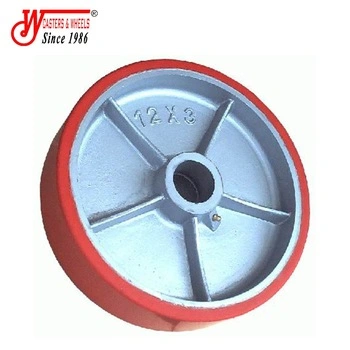 Good Quality Industrial Wear-Resisting Silent 8" PU on Cast Iron Rigid Caster Wheel for Workbench / Trolley Cart