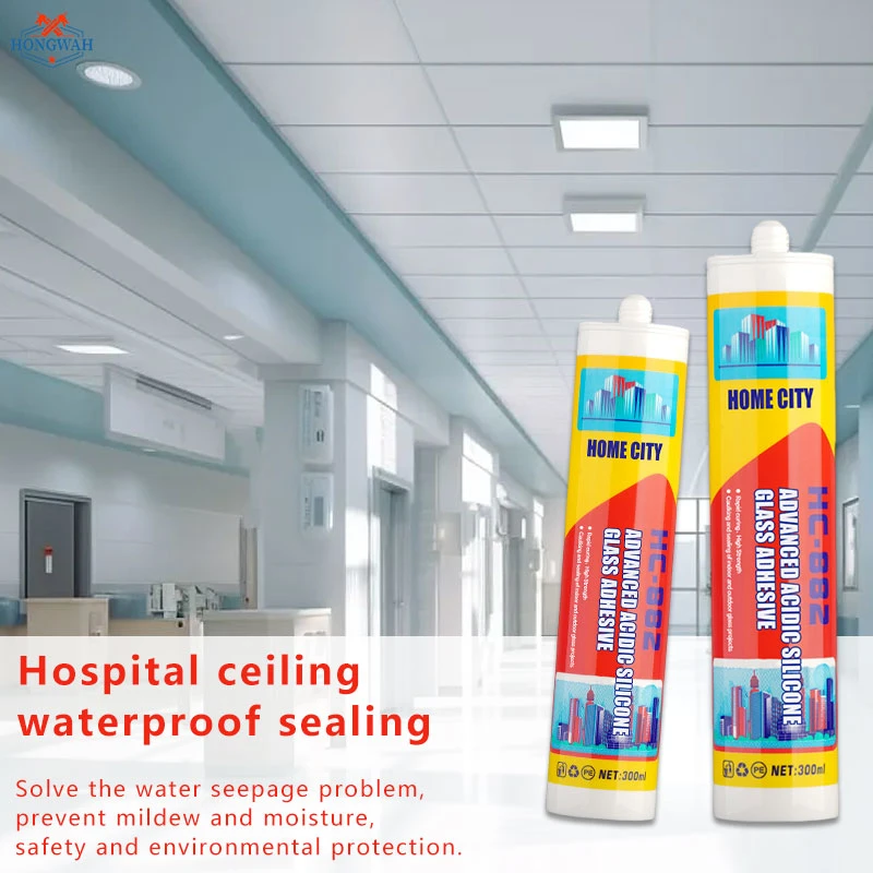 Built-in Wall Furniture Silicone Sealant Acid Open Dry Curing Construction Adhesive Metal Wood Glass Glue