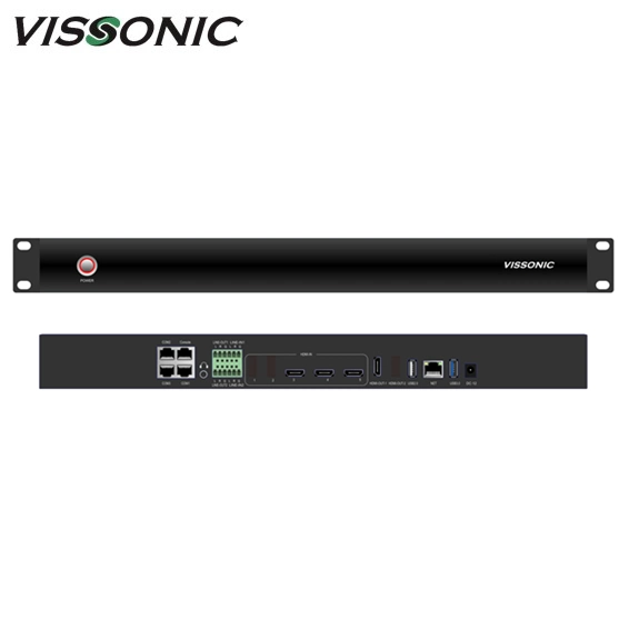 Soporte Vissonic emisión en directo 3 entradas HDMI con 1 TB de disco duro grabador AV Conferencia Profesional de la cámara y procesador de seguimiento automático