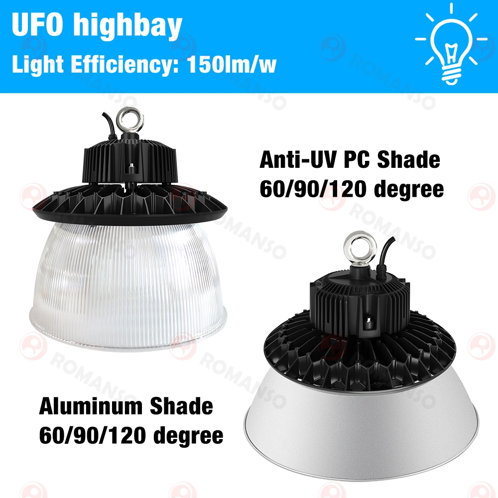 Lámpara colgante industrial IP65 60W 80W 100W 150W de luz LED de alta OVNI Bay Warehouse Highbay iluminación LED de luz 200W 300W 400W a 500W