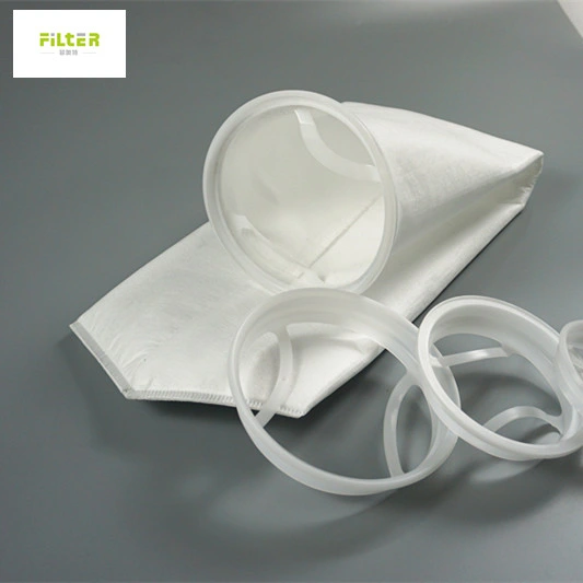 Sac de filtration de liquide 5 microns en PP avec anneau en plastique