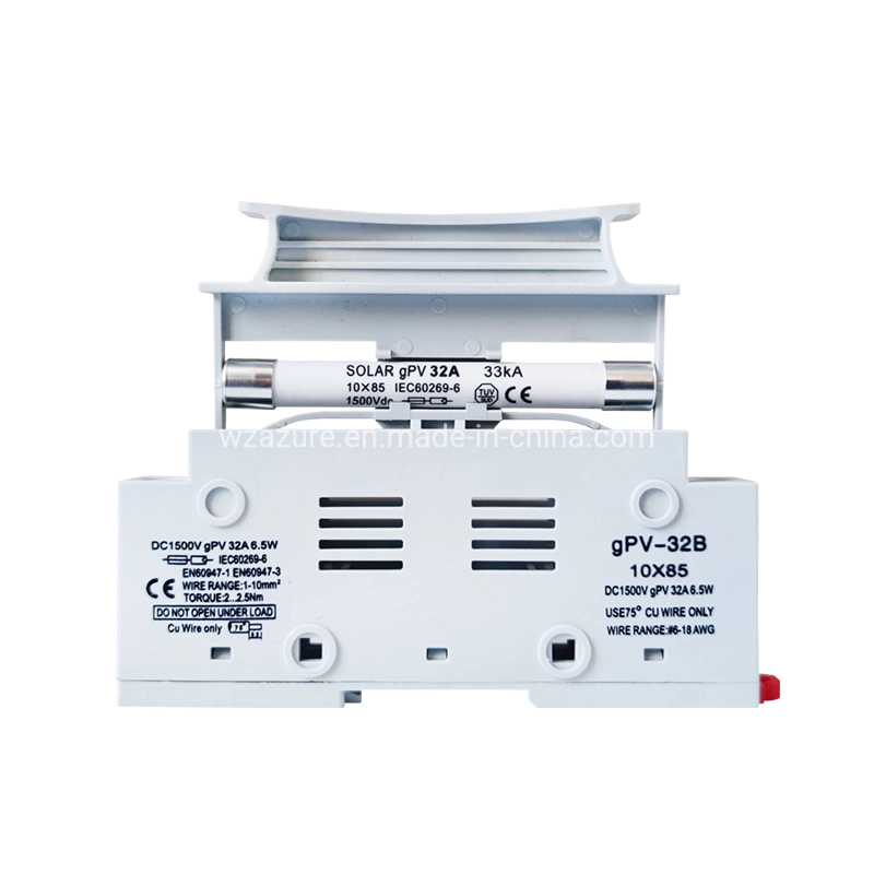 Rendimiento de alta calidad/alto costo de 32 AMP la Energía Solar Fotovoltaica fusible DC 14x85mm y soporte de fusible térmico