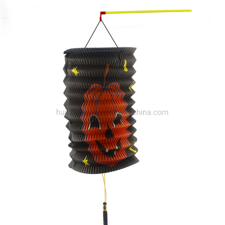 Halloween Party Decoration Children Play Hanging Cylinder Accordion Paper Lantern