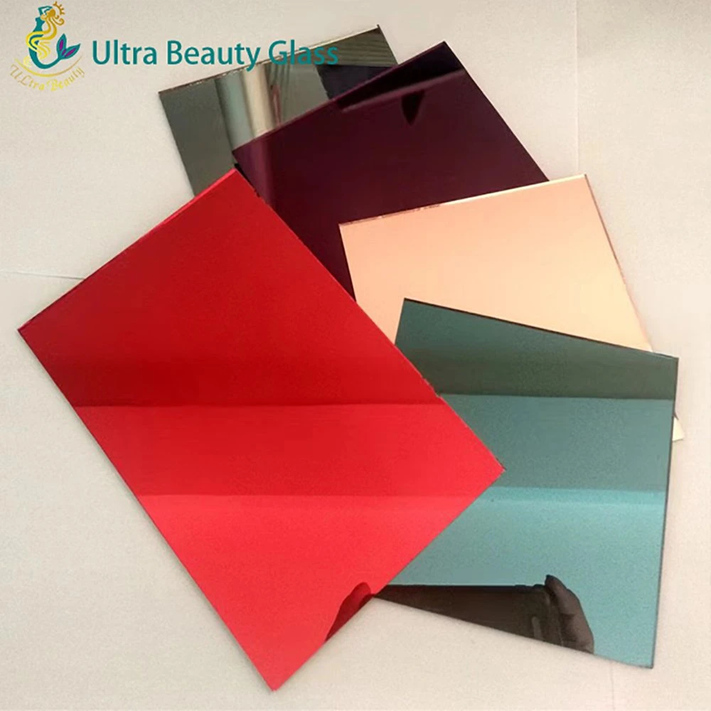 Custom Cut Colored Bronze Golden Decorative Double Coated Aluminum Mirror Glass