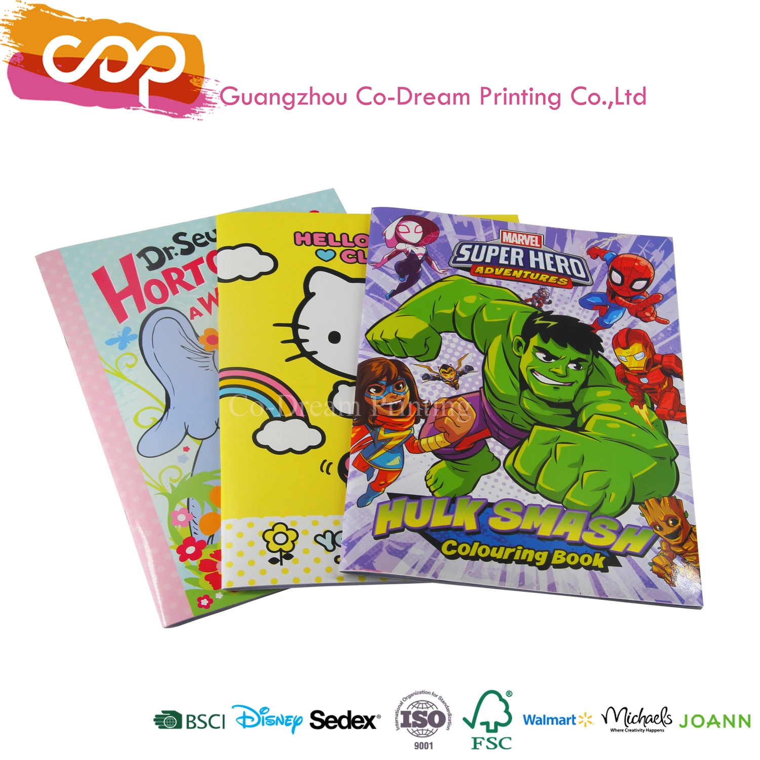 Children Cartoon Colouring Perfect Binding Book