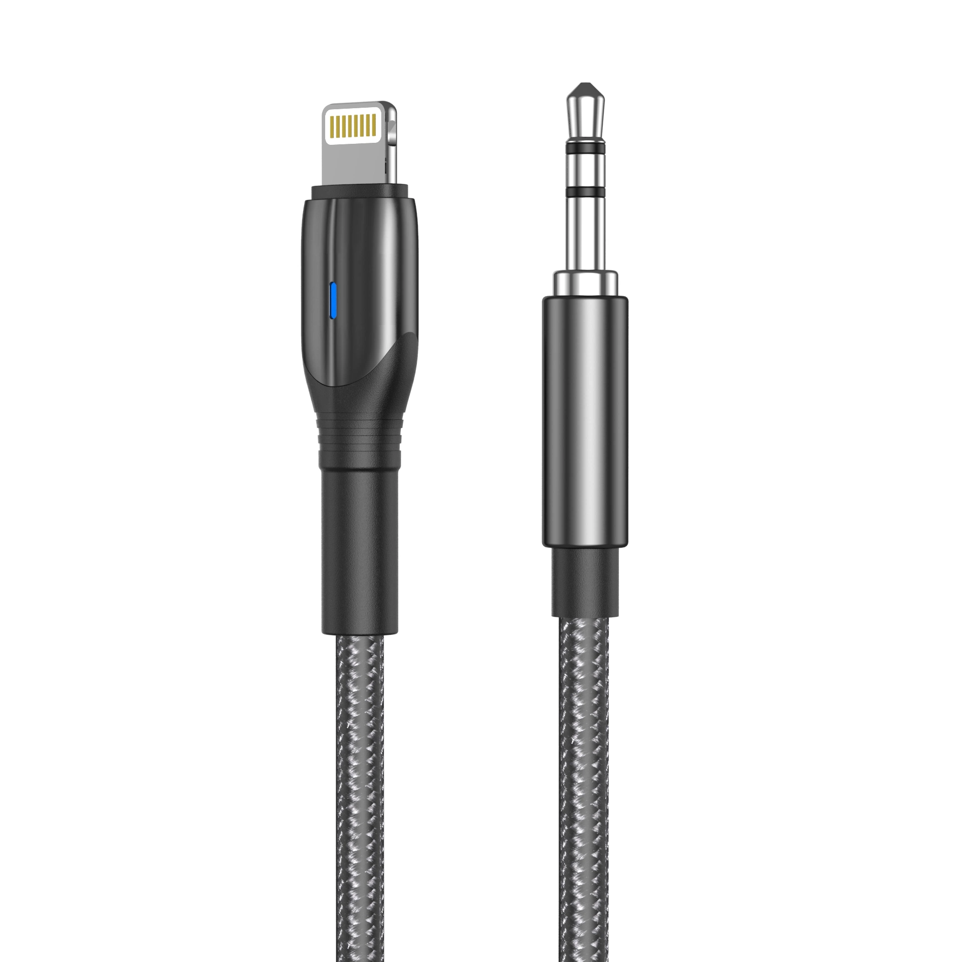 High quality/High cost performance Nylon Braid for light-Ting to 3.5mm Headphone Jack Audio Aux Cable 1m Splitter Earphones Cable