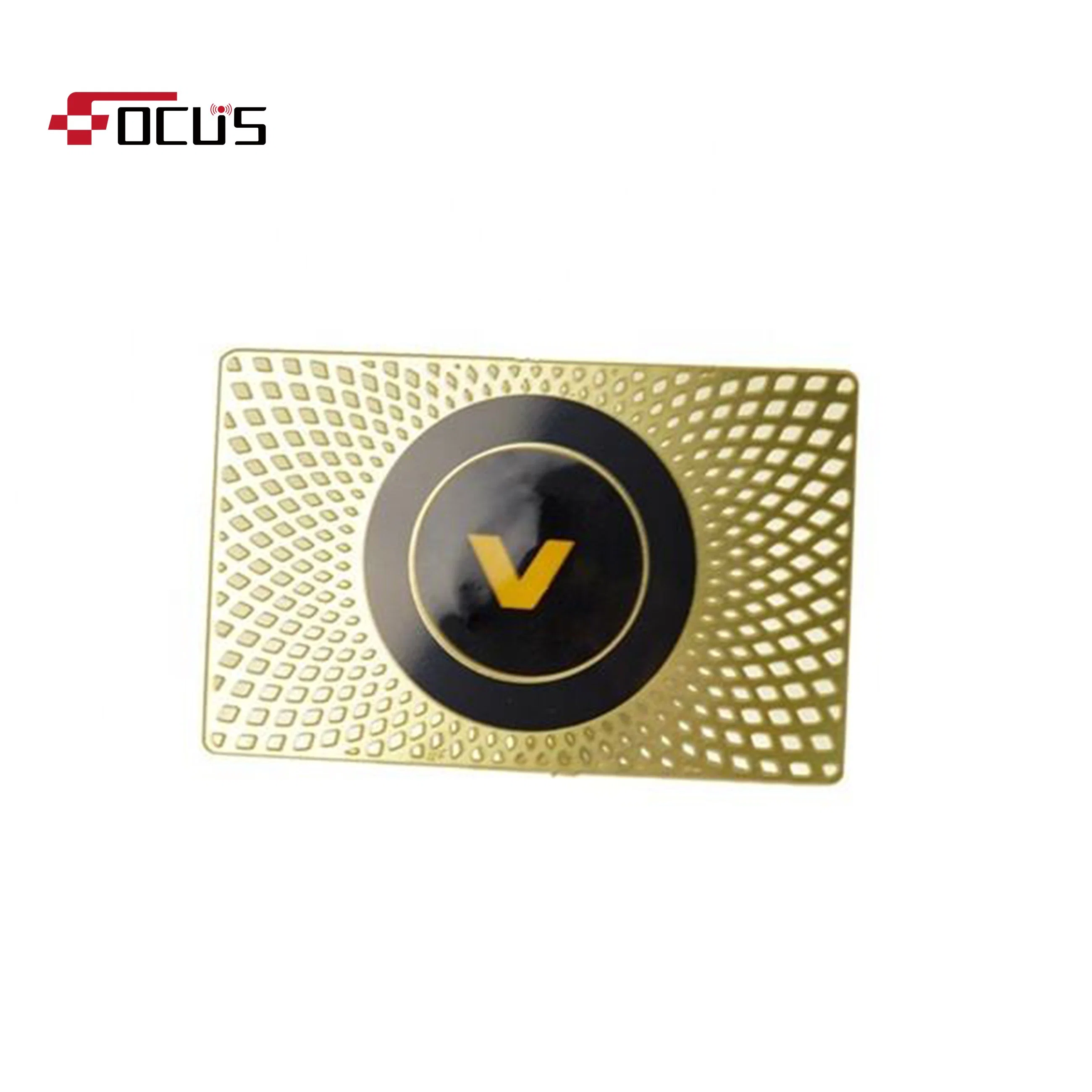 Golden Color Custom RFID Smart Metal Card Metal Black Loyalty Card