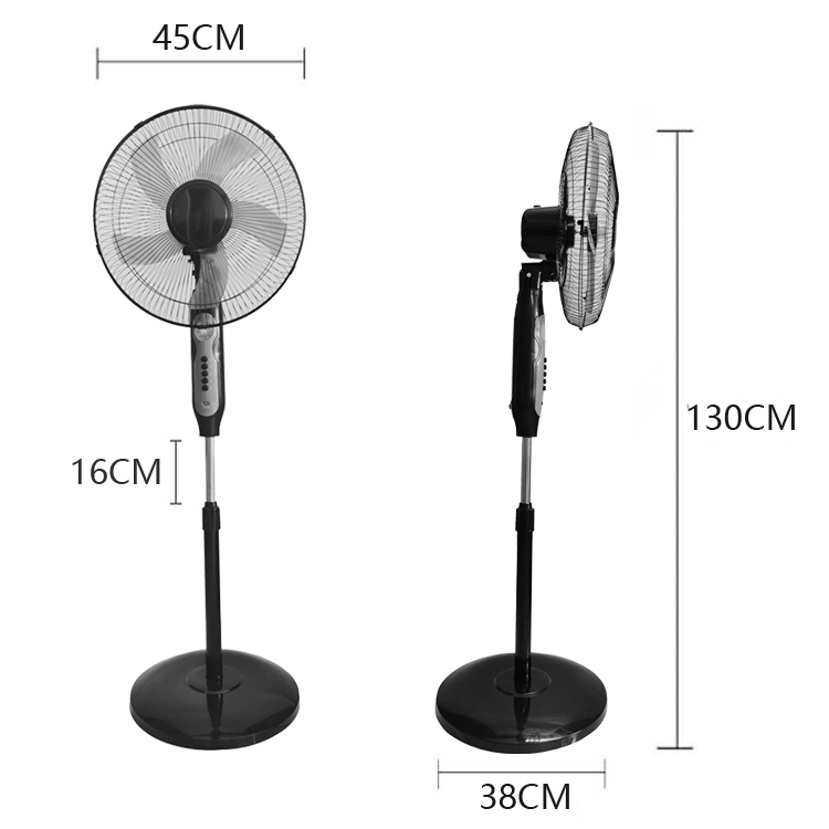 Heißer Verkauf 16 Zoll Fan wiederaufladbare Lüfter mit LED wiederaufladbar Ventilator mit Solar