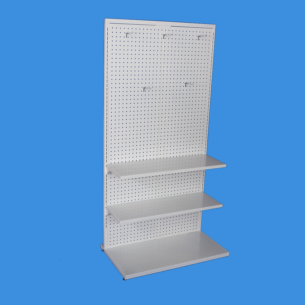 Einseitig Stahl Pegboard Zurück Universal Display Faltung Supermarkt Regal (pH2306D)