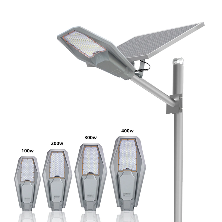 Lumière de rue LED solaire extérieure IP67 100W 200W 300W 400W, éclairage extérieur, lampe d'économie d'énergie.