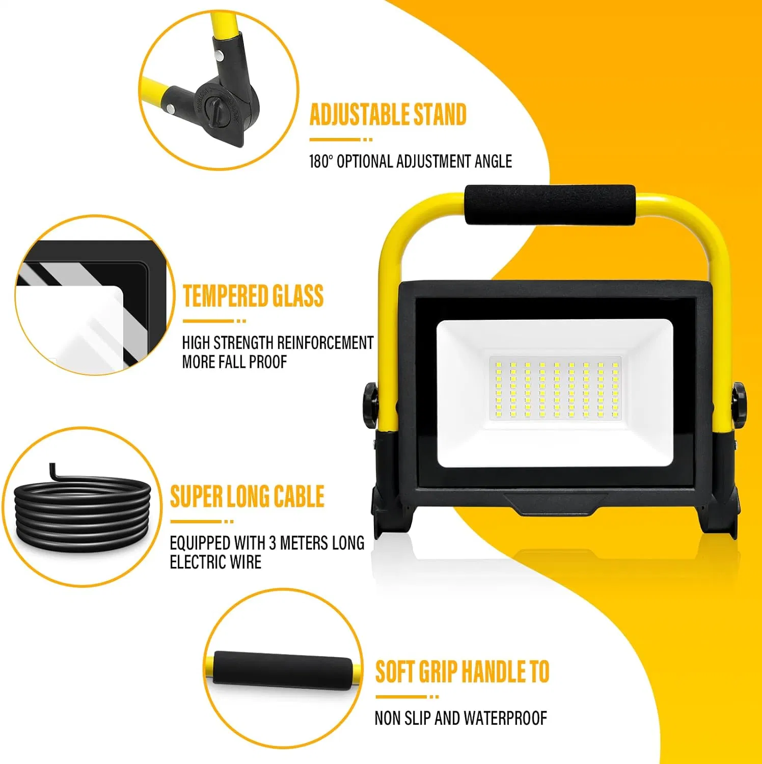 Halolite 30W Professional LED AC 2835 SMD Foldable Handle Work Light