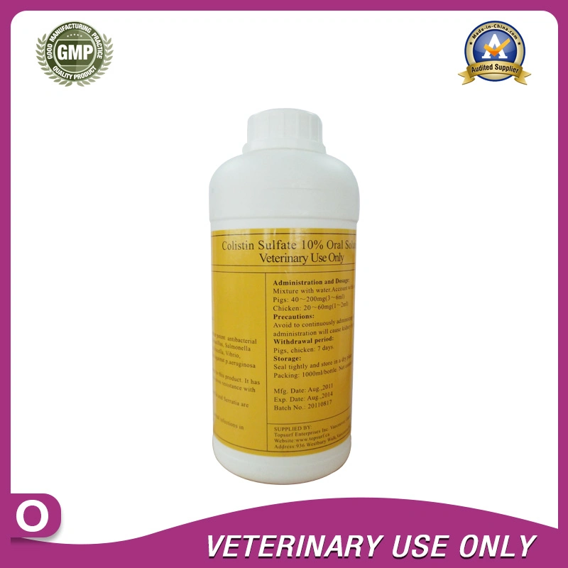 Los medicamentos veterinarios de colistina sulfato Suspention oral (10%)