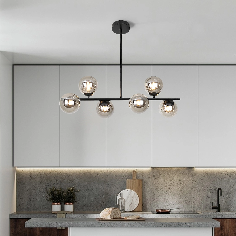 Cozinha moderna estilo nórdico levou G9 Lustre barra clara pendente de LED de luz da sala de estar