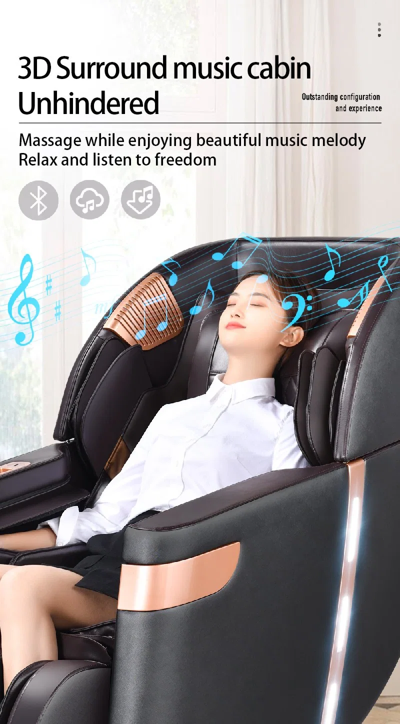 Fashion 3D Robot SL Track Deluxe Zero Gravity Commercial Home Use Smart Ai Voice Heated Foot Roller Scraping Massage Chair