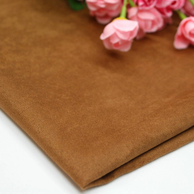 Recycled Fabric Soft Touch One Side Suede 100% Polyester Fabric for Suede Coat