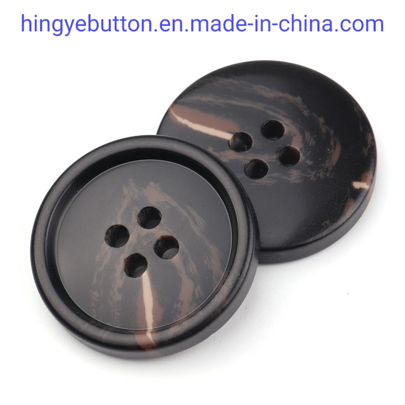 Classic Vintage Polyester Resin Imitation Ox Horn Button for Garment Clothing Trimmings