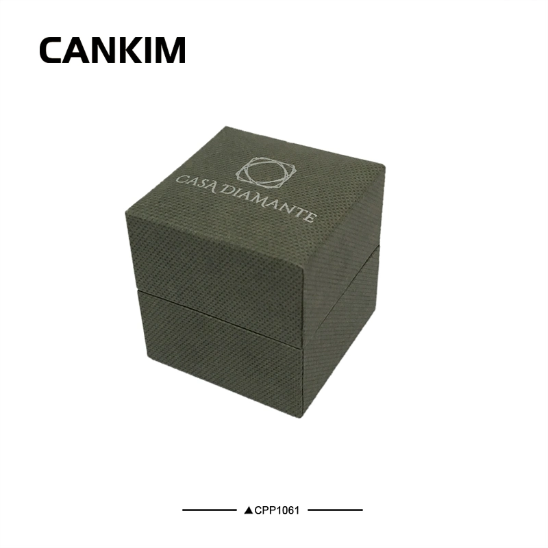 Cankim Wedding Ring Box Luxury Paper Ring Box Vintage Ring Box with Sleeve