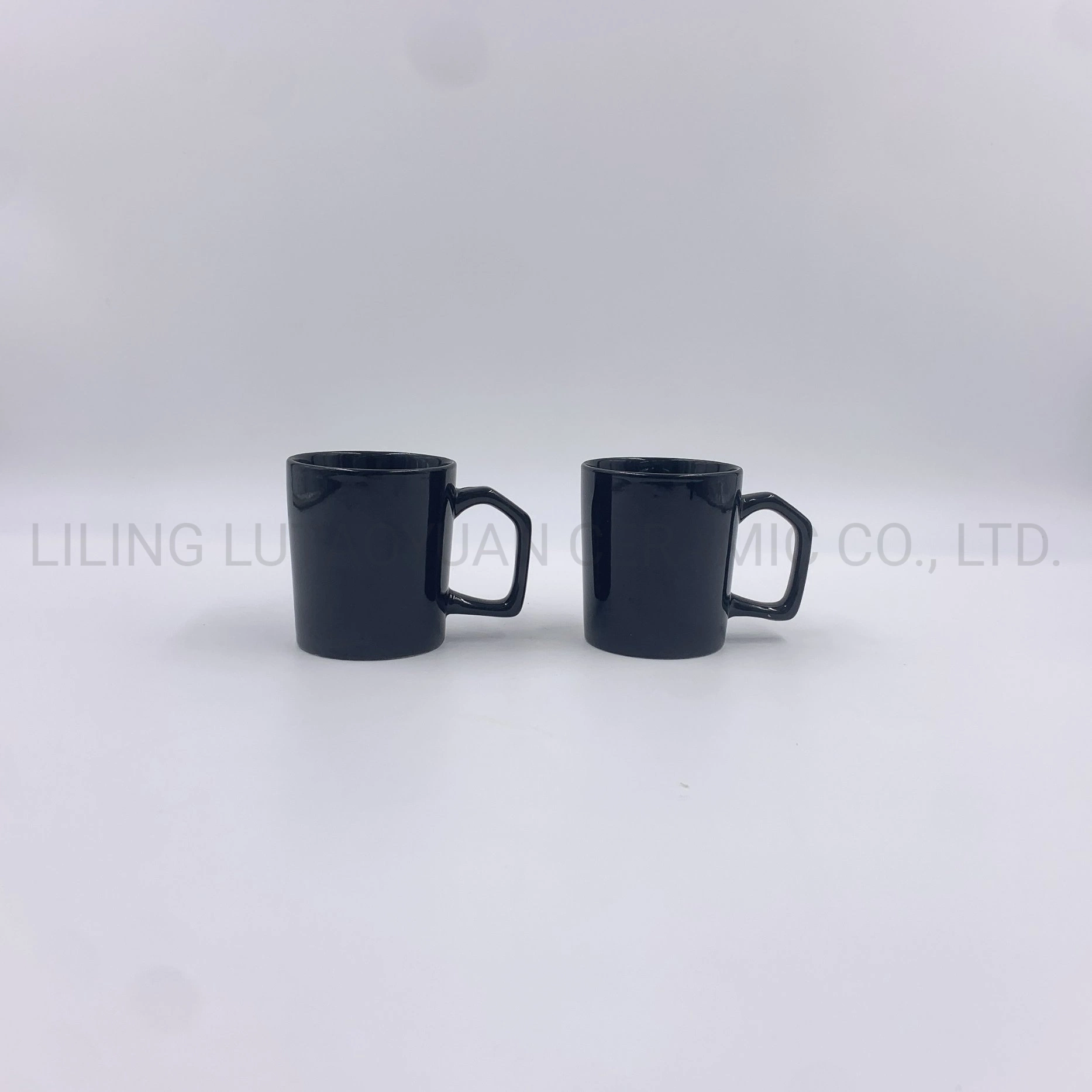 Porcelain Dinnerware Set/China Wholesale/Supplier Black Diamond Handle Coffee Mug Kitchen Utensils Decoration with Customized Color Pattern Logo and Designs