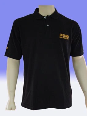 Camisetas de polo de golf con cuello tejido y logotipo bordado de marca para hombres