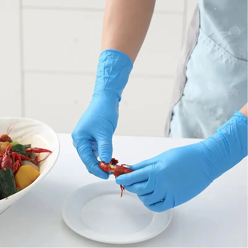 Luvas de nitrilo com textura de dedo para fins médicos Glove Exam fabricadas de fábrica com De quimioterapia médica