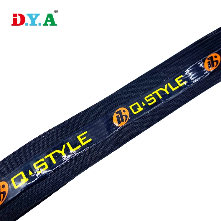 Customize Specification Non-Slip Knitted Elastic Band Printing Nylonsilicone Gripper Elastic for Clothing