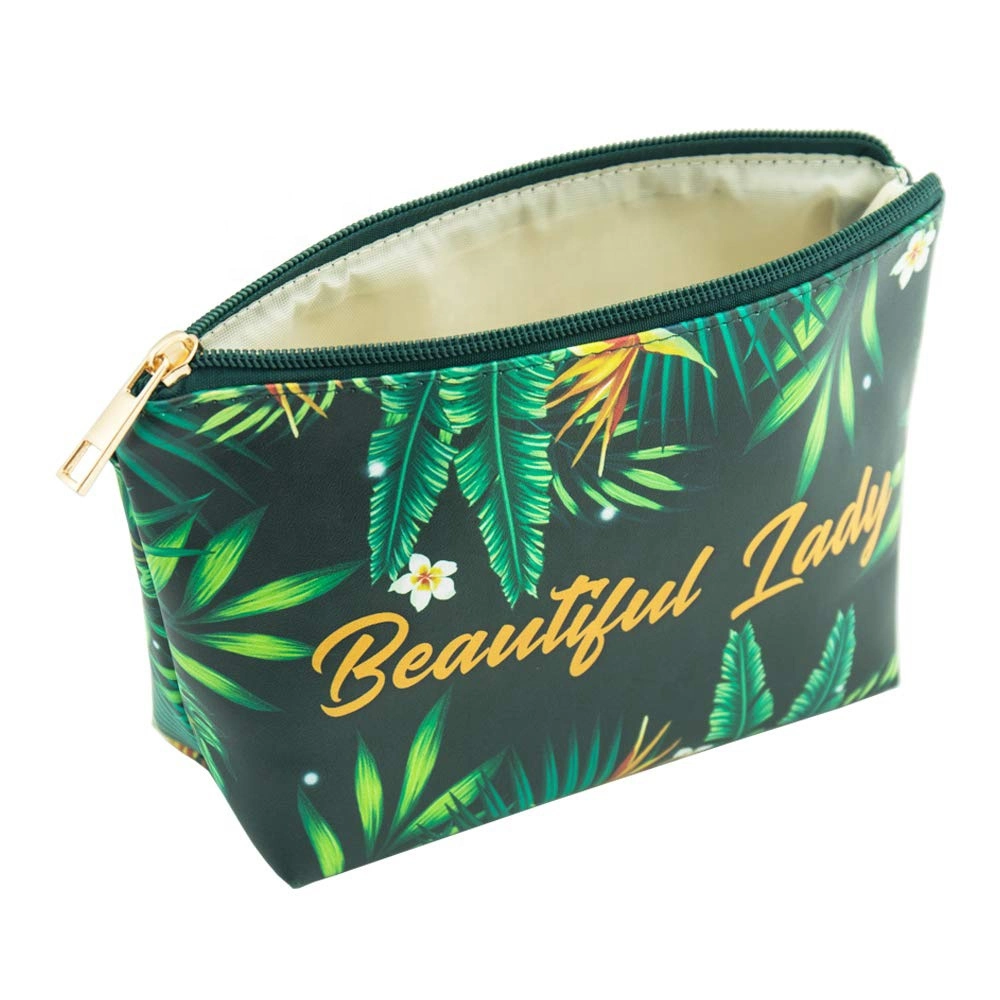 Green Plant Toiletry Bag Artist Storage Bag for Women Girls