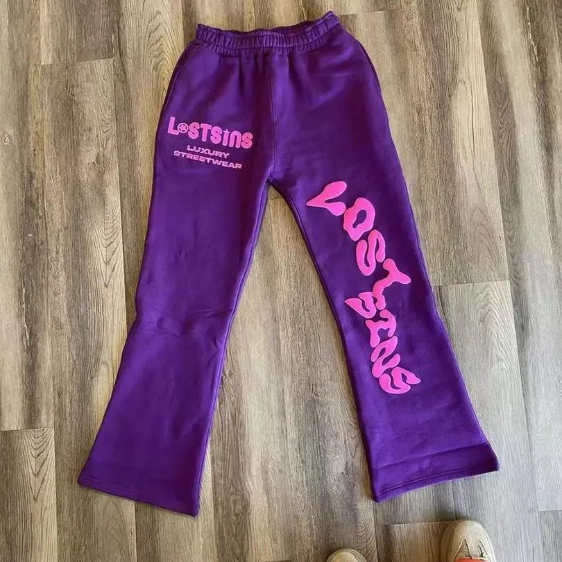 Оптовая торговля моды флис плотной хлопковой Puffy прямой ногой мужчин Sweatpants печати Custom 3D-насадка уложено печати мужчин сшивания скобками брюки для мужчин женщин