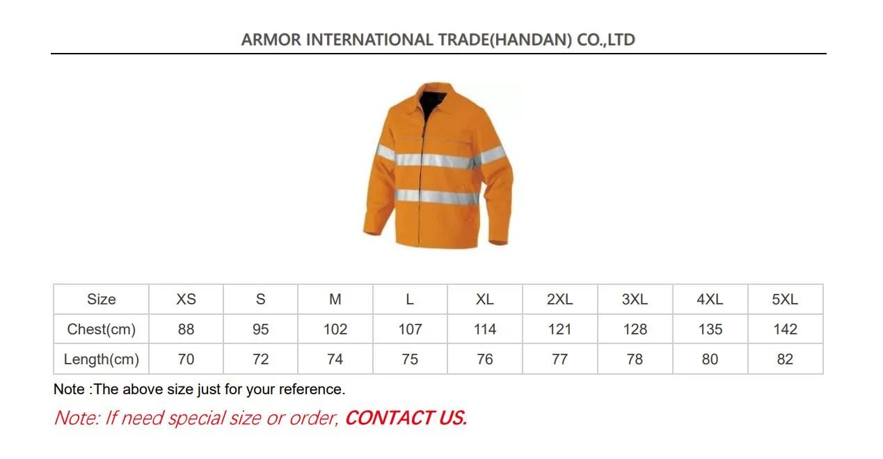 Armor cómoda Seguridad transpirable Hi Vis Bluey clásica chaqueta con cinta reflectante