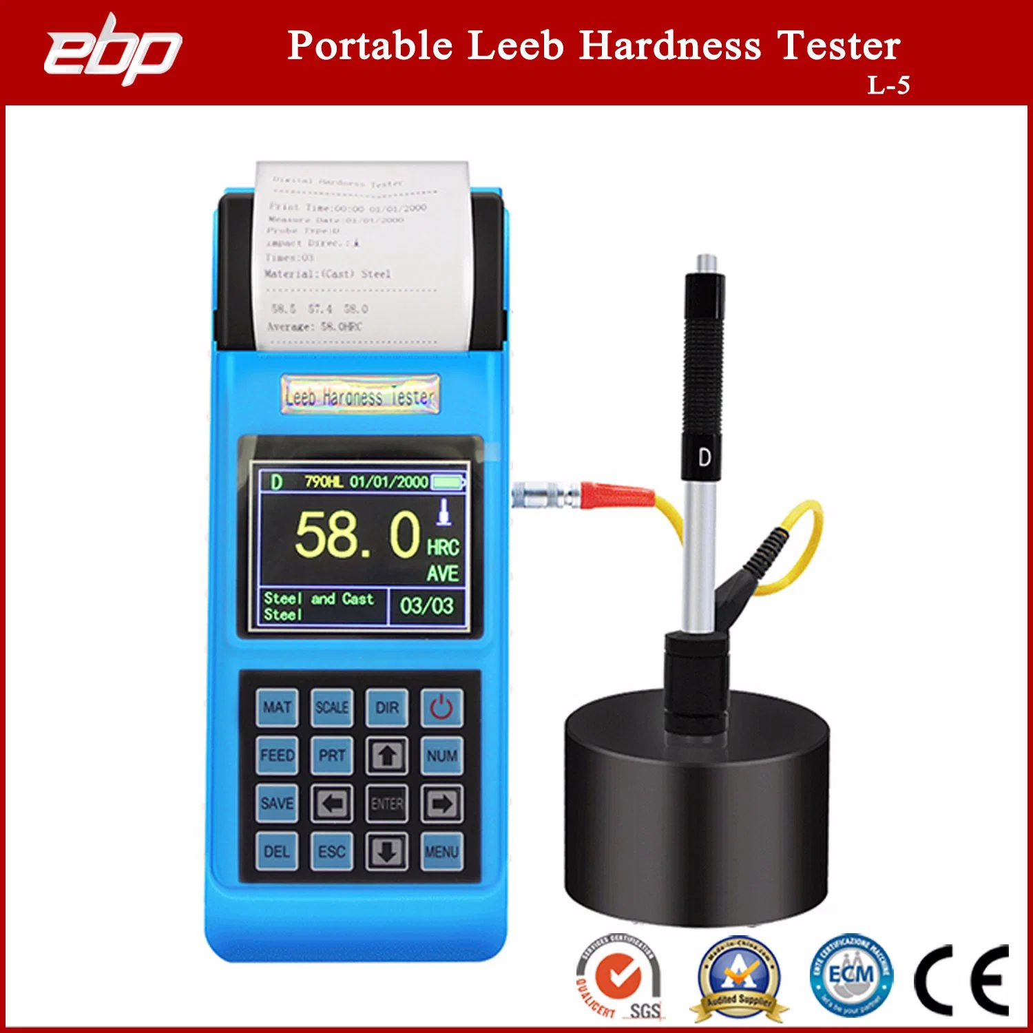 Portable Digital Rebound Leeb Hardness Testing Instrument