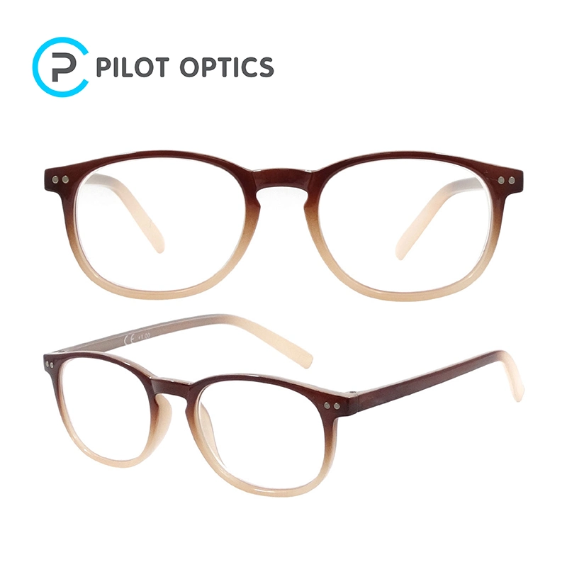 Pilot Optik 2023 Neueste 15 Blau Blocking Fashion Design Runde Lesebrille