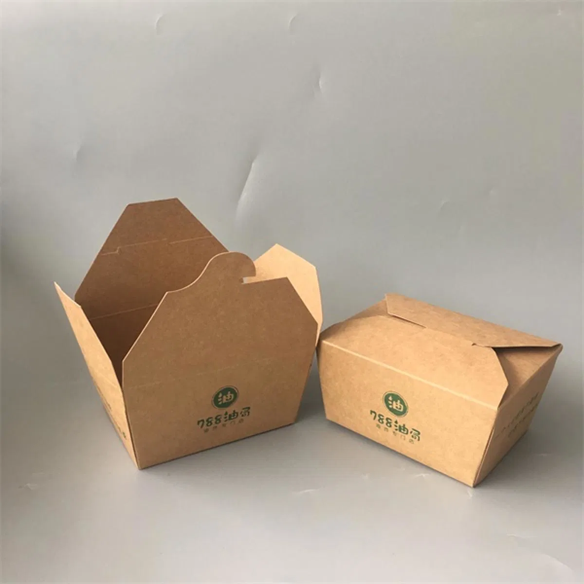 Wholesale/Supplier Customization Kraft Paper Takeaway Lunch Box Restaurant Use Disposable Lunch Boxes Food Packages Takeaway Customized Custom Food Packaging