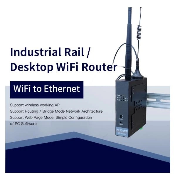 High Flying Hf8104W WiFi Router Ethernet to WiFi Wireless Router Data Transparent Transmission