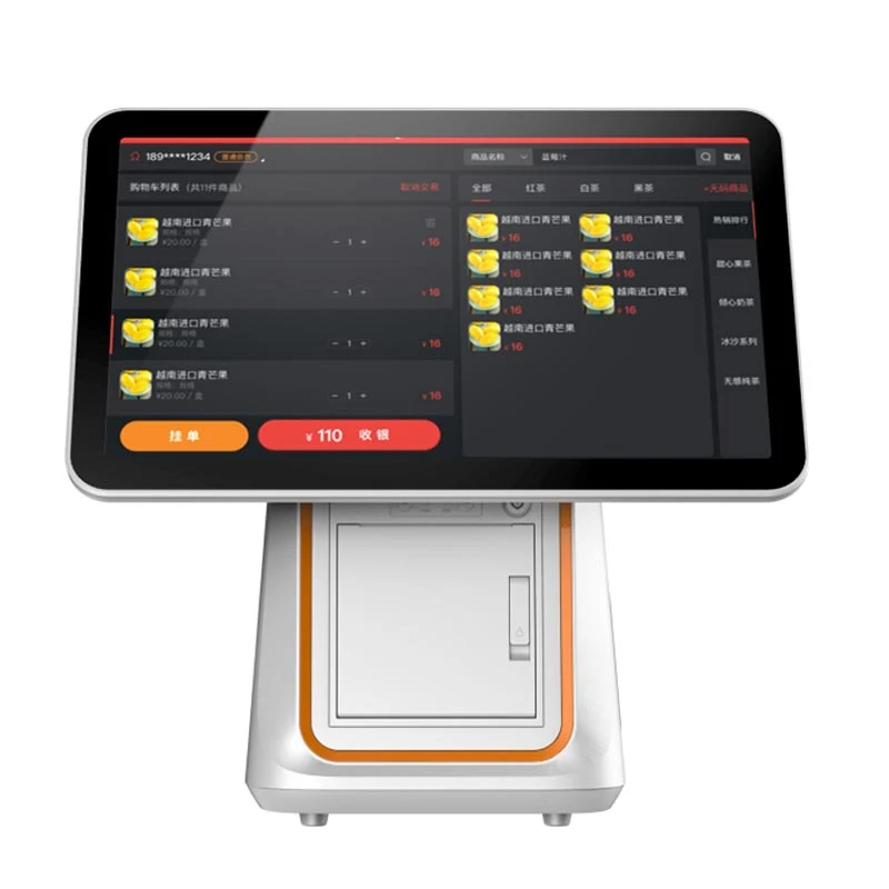 Wholesale/Supplier Supplier 15 Inch Touch Screen POS All in One POS System Cash Registers Built in Printer
