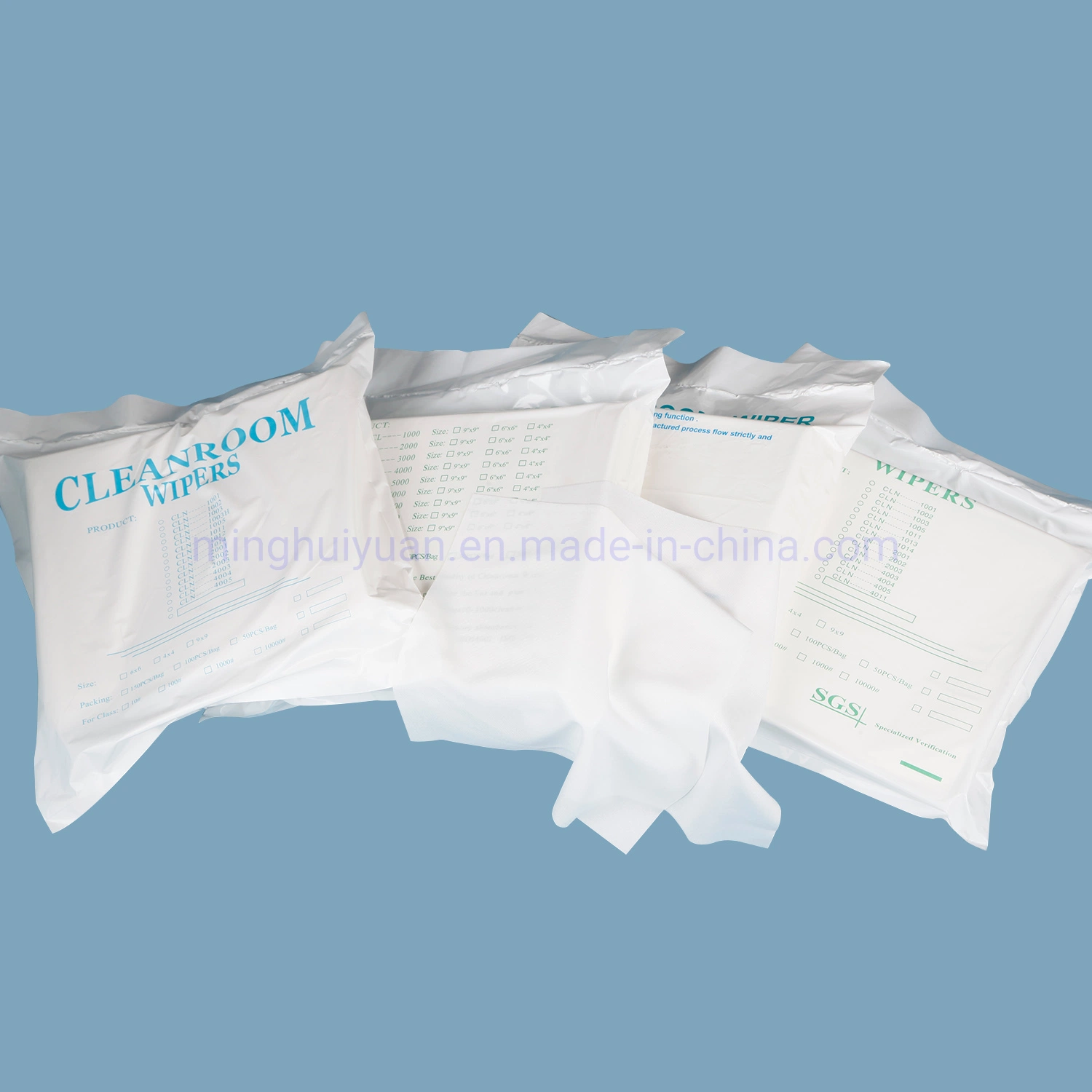 Factory Supply 100% Polyester Cloth Lint Free Cleanroom Wipers for Printing Workshop